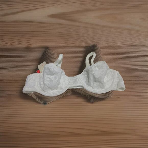 NWT Vintage Vassarette Bra 36B 75191 Unlined Underwire New White Lace Adjustable - Picture 1 of 7